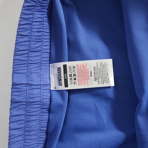 Gymshark XXL Blue on Blue Swim Trunks with Inner Boxer Liner NWT - Picture 5 of 6